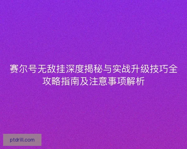赛尔号无敌挂深度揭秘与实战升级技巧全攻略指南及注意事项解析